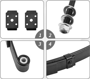 Nouvel axe d'entraînement de remorque de 2000 lb avec ressorts à lames, support et boulon en U, motif de boulons 4x4 - Product Image 5