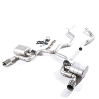 Système d'échappement OEM+ Valvetronic sablé pour Audi A5 B9 B9.5 2.0T avec silencieux électronique et doubles sorties chromées, fixation directe