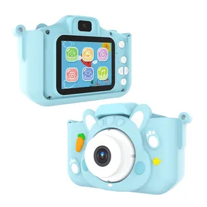 Мини-камера X11S с двойным объективом для детей, 1080P, детская камера с изображением кролика, очаровательная игрушка, Детская цифровая камера для селфи, подарок, приз