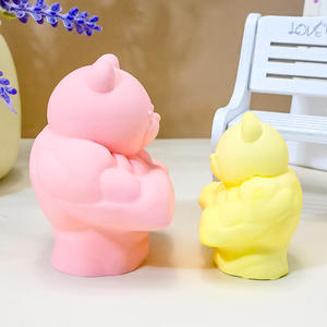 הגעה חדשה שרירים סיליקון דוב בצורת עובש לנרות ארומתרפיה - Product Image 2