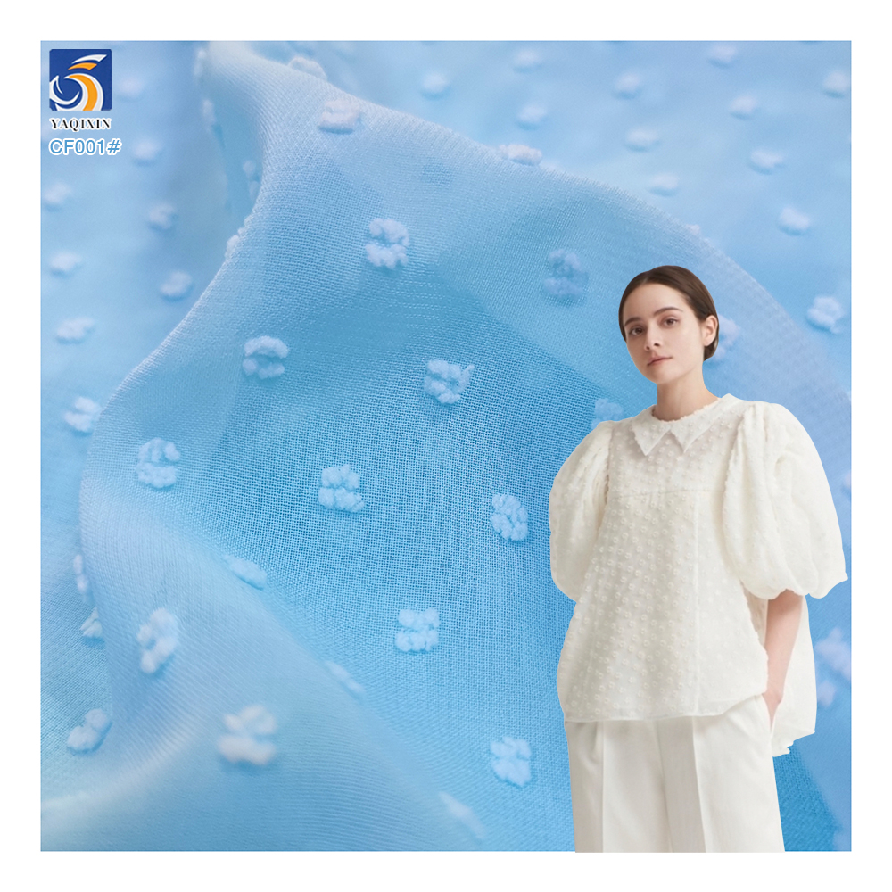 Chiffon Fabric with Dots - Lightweight Polyester Woven