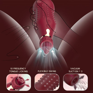 Vibrador de Punto G, Estimulador de Lengua, Masajeador de Palmadas, Estimulador de Pezón y Clítoris Femenino, Masturbador Femenino, Juguetes Sexuales para Adultos - Product Image 2