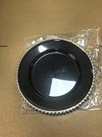 Assiettes en plastique acrylique élégantes en gros, disponibles en noir, argent, or rose et or, parfaites pour les ensembles de vaisselle de mariage