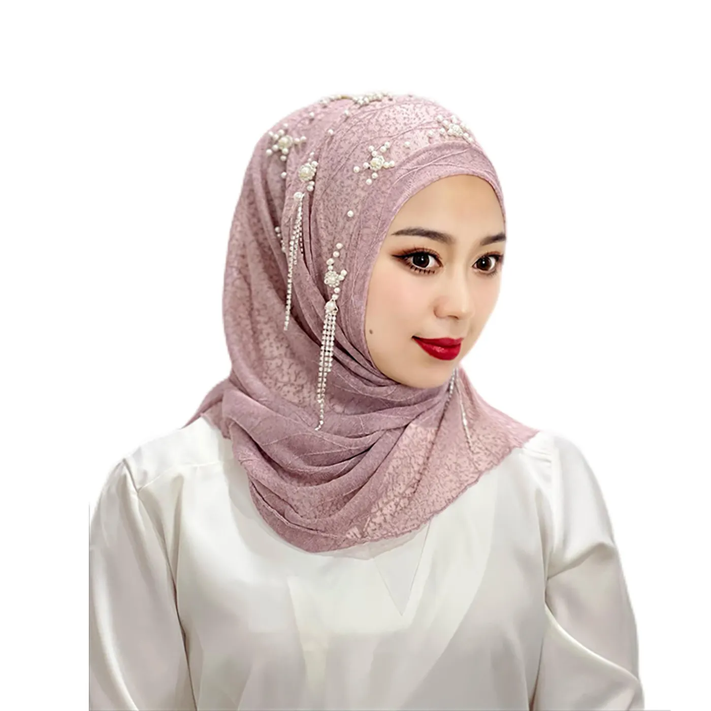 Hochwertiger Jersey-Schal dehnbarer Hijab einfacher Kopf Perlens chals Großhandel Frauen stiehlt Baumwoll schal Musselin Foulard Hijab