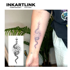 Nuevo Diseño de <span class=keywords><strong>Tatuaje</strong></span> Temporal de <span class=keywords><strong>Serpiente</strong></span> Tribal, Resistente al Agua, de Larga Duración, para Hombres y Mujeres - Product Image 2
