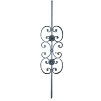 Balaustre de escalera de hierro forjado, accesorio personalizado hecho a mano, rosetones ornamentales, antirrobo, moderno, para balcón