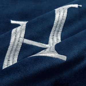 Decorative Throw <strong>Pillow</strong> Covers 18*18 Square Couch <strong>Pillow</strong> Covers Velvet Embroidered Sofa Boho Cushion <strong>Pillows</strong> <strong>Navy</strong> - Product Image 5