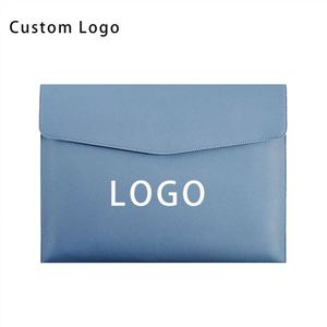 Custom Logo A4 B5 A6 Leather Portfolio Bag with <b>Envelope</b> Holder for Marketing Events - Product Image 1