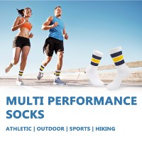 Chaussettes unisexes en coton rayé, antibactériennes, à bout sans couture, respirantes, pour le sport, la course à pied, la randonnée, le quotidien et les occasions décontractées