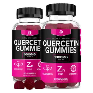 Vegane zuckerfreie Quercetin-Gummis unterstützen die Immun gesundheit Quercetin Holunder Gummy Bromelain Candy