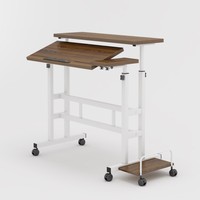 Escritorio de pie de ordenador de madera de lujo moderno Escritorio de oficina portátil de lujo con muebles de Metal para mesa de oficina en casa moderno