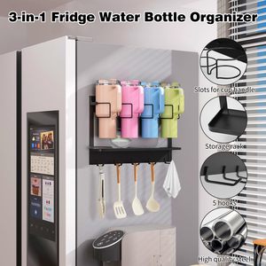 Organizador Magnético 2 en 1 para Botellas de Agua, Compatible con el Vaso Stanley de 40 oz, Organizador para Refrigerador con 5 Ganchos, Soporte para Almacenamiento de Botellas - Product Image 4