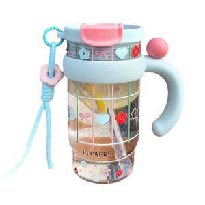 Apple&smile Water Bottle With Handle And Pendant 500Ml For Women Office Use - Product Image 5