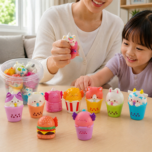 OEM Cute Fast Food Boba <b>Squishy</b> Bundle Slow Recovery PU Foam Stress Reliever Toys Birthday Giveaways for Boys Girls 5 to 7 Years - Product Image 5