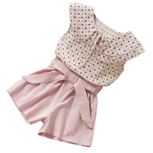 Летняя детская одежда, милые кружевные шорты в горошек + шорты с бантом, 2 комплекта детской одежды