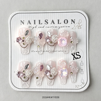 Lot de 10 faux ongles carrés à presser, couvrance totale, en PMMA, design français, options de longueurs multiples, application facile, kit de nail art