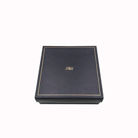 Coffrets cadeaux de luxe avec Logo imprimé noir mat, 100 pièces, couvercle en carton Kraft personnalisé et boîte de Base pour cravate
