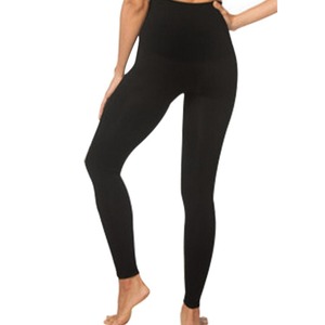 กางเกงกระชับสัดส่วนเอวสูงไร้ตะเข็บ สีดำ ไนลอน ช่วยยกสะโพก กระชับหน้าท้อง กางเกงเก้าส่วน - Product Image 3