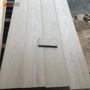 亚光拉丝白色橡木实木地板广州供应商