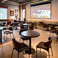 Tables et chaises personnalisées hautement esthétiques pour bars musicaux et restaurants à thème : Une table et deux chaises