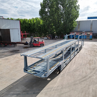 Remorque porte-voitures 21m à double étage, 8 voitures, 3 essieux, suspension mécanique, haute efficacité pour le commerce et le transport