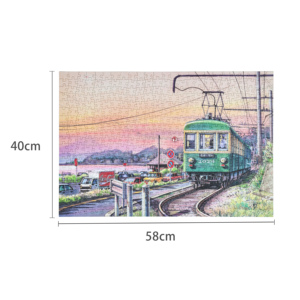 Puzzle en carton bleu coloré personnalisé de qualité supérieure OEM, ajustement parfait, jeu de puzzle pour adultes, puzzles en papier imprimables, 500 à 1000 pièces - Product Image 2