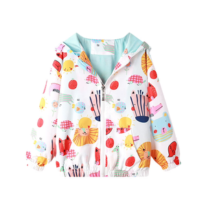 <span class=keywords><strong>Felpa</strong></span> con Cappuccio Bianca Formale per Ragazze con Stampa Floreale, <span class=keywords><strong>Zip</strong></span> e Guscio in Nylon, Asciugatura Rapida, Traspirante, Antivento, Ecologica, Manica Lunga - Product Image 3