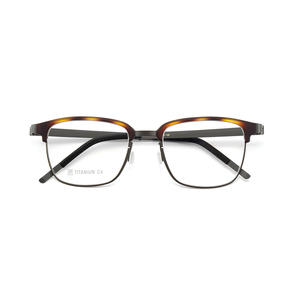 Monture de lunettes rectangulaire pour homme en titane pur, légère, monture complète, verres en acrylique, Danyang Batch 9835 - Product Image 1