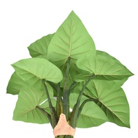 Haute Simulation Feuillage Faux Grande Feuille 80cm Plante Alocasia Artificielle pour Décor De Paysage