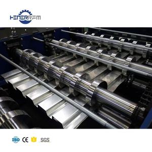 Oem ODM đầy đủ tự động kim loại decking Bảng điều chỉnh gạch Máy làm Sàn thép boong cuộn hình thành máy - Product Image 4