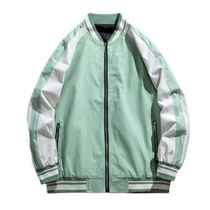 Veste de baseball en cuir PU vintage personnalisée avec logo pour hommes, style streetwear - Product Image 3