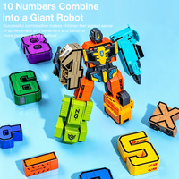 Robot de Transformation Numérique Éducatif STEM 10-en-1, Grand Coffret Cadeau, Figurine Géante Montessori pour l'Apprentissage des Mathématiques pour Garçon