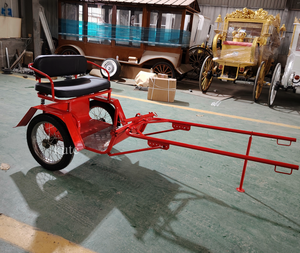 รถม้าล้อสองล้อแบบมีหลังคาสำหรับม้าขนาดเล็ก รถม้าซัลกี้ รถม้าโพนี่ - Product Image 5