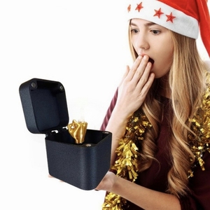 Boîte à doigt d'honneur 3D créative imprimée en 3D, cadeau de Noël amusant pour la décoration de la maison, boîte cadeau farce pratique - Product Image 3
