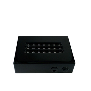 Bóng Đen satin kết thúc hình chữ nhật bằng gỗ LED ánh sáng pin-hoạt động pha lê Thủ công mỹ nghệ hiển thị cơ sở cho các cử<span class=keywords><strong>a</strong></span> hàng và sử dụng bán lẻ - Product Image 2