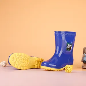 Pvc çocuk kadın yağmur botları-WholesaleSafety jöle ayakkabı yüksek kalite ile yepyeni yağmur çizmeleri