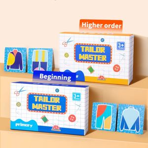 Blocs géométriques Montessori et 40 cartes, jeu de puzzle coloré à motifs, jeu de table de combat - Product Image 6