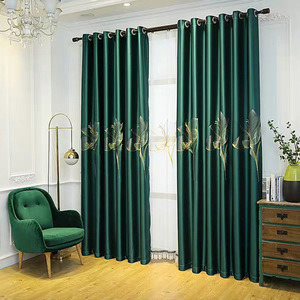 <span class=keywords><strong>Tende</strong></span> Oscuranti di Lusso in Tessuto Damasco di Poliestere Pronte all'Uso con Ricamo a Onda di Giglio per Soggiorno, Qualità all'Ingrosso LATAM - Product Image 2
