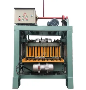 2024 Reducer chain lift brick machine Semi automatic interlocking Vibrating soil cement brick making machinery