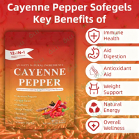 Complément alimentaire au piment de Cayenne OLLI Private Label, gélules molles, compléments alimentaires biologiques, 240 gélules molles au piment de Cayenne