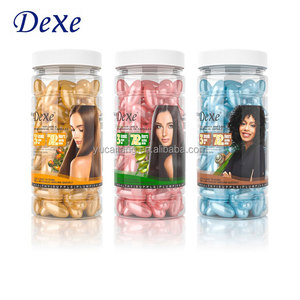 Dexe En stock Huile capillaire à la <span class=keywords><strong>vitamine</strong></span> <span class=keywords><strong>E</strong></span> Sérum capillaire Capsules hydratantes <span class=keywords><strong>pour</strong></span> <span class=keywords><strong>cheveux</strong></span> 60 gélules molles dans une bouteille - Product Image 2