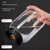 Ensemble de bocaux en verre borosilicate personnalisés, hermétiques, pour le stockage des aliments dans la cuisine, récipients de voyage portables, couvercle non toxique, grande capacité