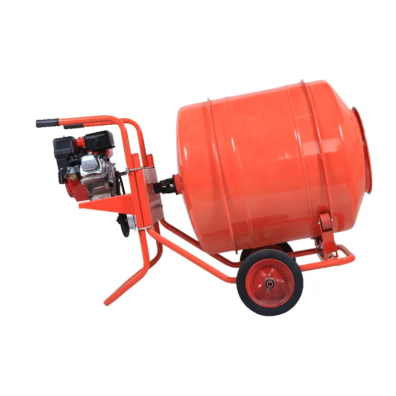 Small Hand push gasoline concrete mixer for construction equipment manual cement twin-shaft mobile rotating drum mixer