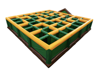 Parcours d'obstacles gonflable Fun Bounce Commercial de 30 pieds, labyrinthe de neige en PVC robuste pour événements extérieurs et locations de jeux