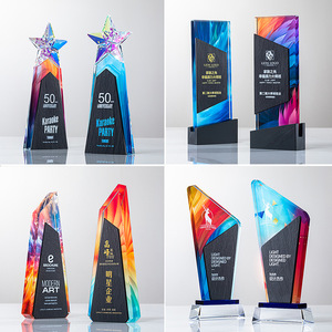 Crystal Glass Trophy Laser Engraved Digital Printing White Crystal Awards Business <b>Gifts</b> Durable - Product Image 5