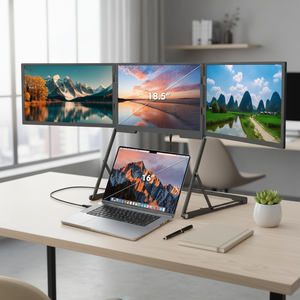 Extensor de Pantalla para Laptop 2026 Nuevo 3*18.5" Portátil con un Solo Cable para Reuniones Pequeñas Monitores de Pantalla Táctil y Ordenador Portátil - Product Image 1