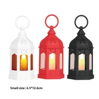 Photophore Rétro Style Européen Ornements Marocains Lampe à Cheval LED Autres Lanternes Bougies pour Atmosphère Lampe à Vent YS