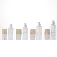 Flacons de lotion en verre transparent et givré classiques de 100 ml, emballages de soins de la peau de luxe personnalisés OEM/ODM