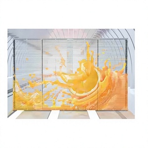 Transparent LED <b>Display</b> Cabinet Outdoor <b>Wall</b> Mount High Brightness 7000 cd IP65 Waterproof Sunlight Readable - Product Image 2