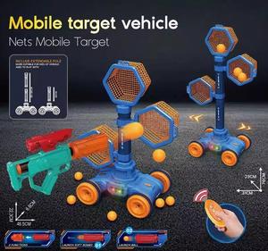 Jouets de tir pour garçons, jouets sportifs pour enfants avec cible de tir mobile, 2 pistolets à air comprimé, 24 balles en mousse, cadeaux, jeu en plein air - Product Image 6